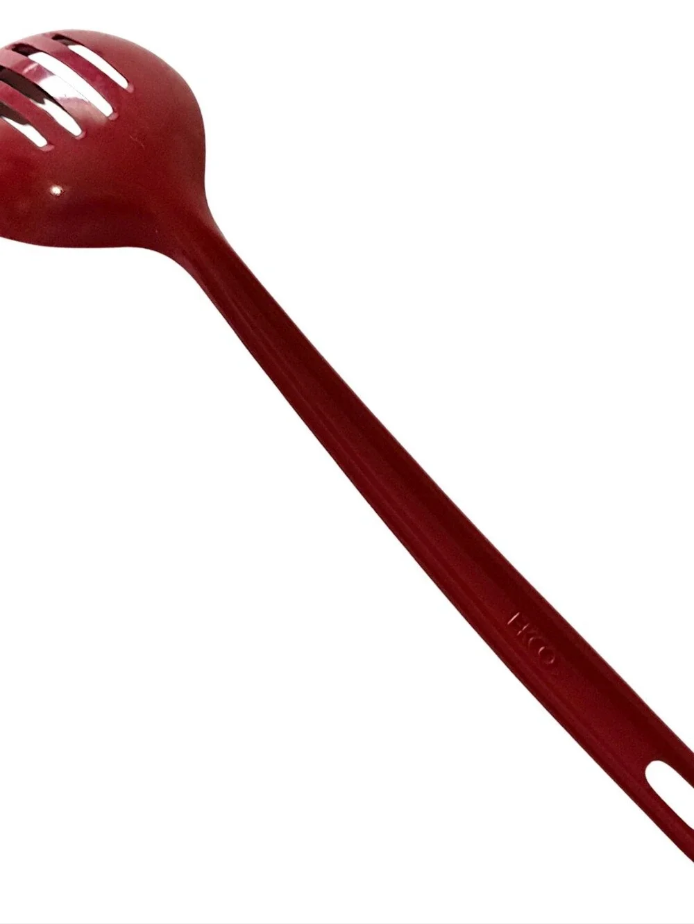 Vintage Ekco Slotted Cooking Spoon Serving Red Melamine Melmac Hard Plastic MCM